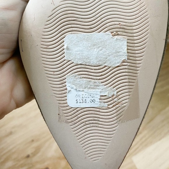 CORSO COMO Women's Green Suede Crossover Strap Zip Heel Pointed Toe Pumps sz 6.5 - Picture 9 of 9